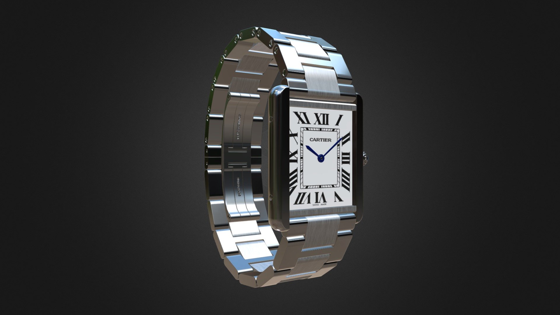 High-detailed 3d model of a luxury watch 3d model