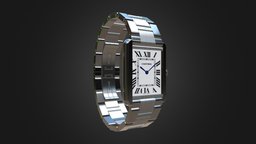 Cartier Tank Solo Watch luxury, metal, wristwatch, watch, steel