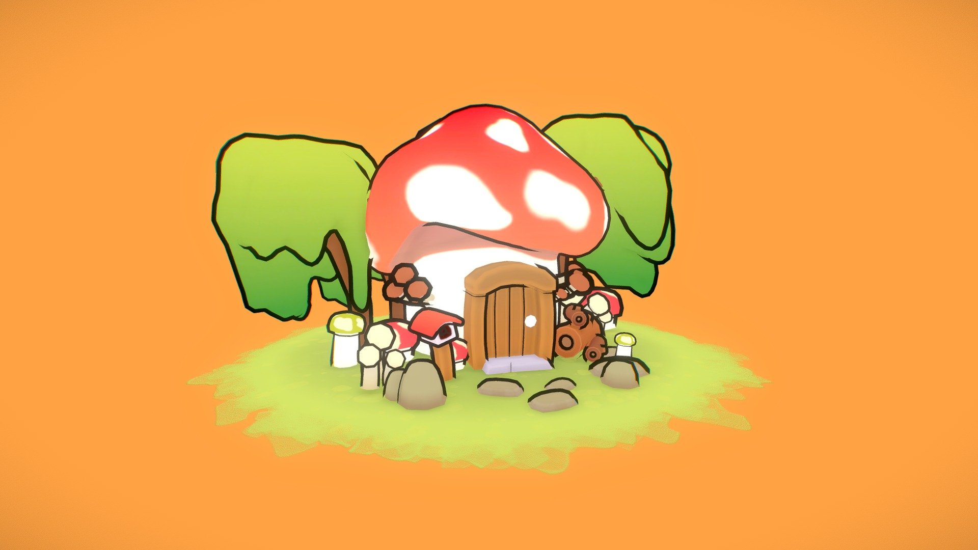 My first day entry for #3december2021 I wanted to start with something chill =)

Inspired from arts of Chii from twitter https://twitter.com/cremechii She is really talented concept artist thx for her draws =) - Mushroom House - 3DDecember Day1 - Download Free 3D model by Batuhan13 3d model