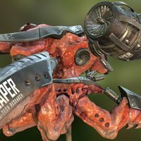 Bio-Mechanical Creature ready, game, creature, zbrush, rigged