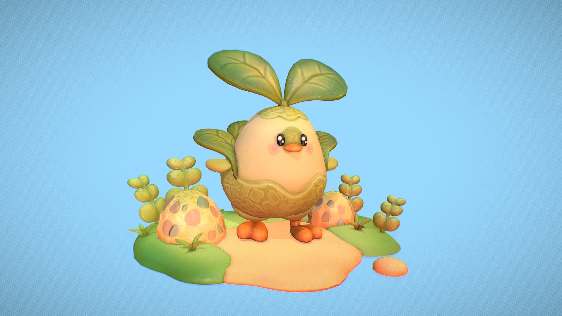 concept by onemegawatt 
designs from #EliosBotanimals project.
hope you like it guys!! - Cute BUK-CHOY "Happy easter holiday" - 3D model by aymane allouch (@aymaneallouch) 3d model