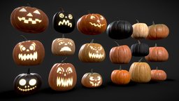 Jack-O-Lantern & Pumpkin Pack + LODs seasonal, decoration, halloween