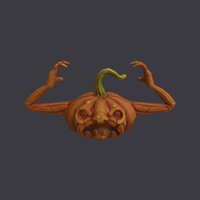 Pumpkin Head head, halloween, pumpkin, spooky