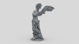 Winged Victory Of Samothrace Low Poly Realistic greek, ancient, historical, louvre, ready, marble, vr, ar, figurine, goddess, statue, museum, realistic, roman, victory, winged, archaelogy, parisian, samothrace, asset, game, 3d, low, poly, sculpture, history