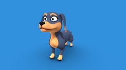 cartoon dachshund dog, pet, hunter, duck, friends, dachshund, character, cartoon, animal, human