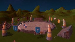 Arena arena, game, lowpoly
