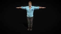 The Big Man ( Rigged & Blendshapes ) avatar, people, hombre, architect, fashion, unreal, shoes, personaje, t-pose, jeans, t-shirt, clothed, tpose, unrealengine, pedestrian, bully, blendshapes, macho, streetwear, bussinesman, gamereadyasset, bigguy, unity, unity3d, man, male, rigged, gameready, person, guy, manequeen