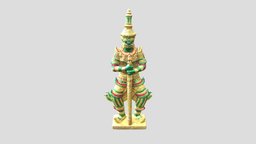 Thailand Green Giant guardian statue guardian, asian, 3dscanning, giant, statue, thaiculture, polycam