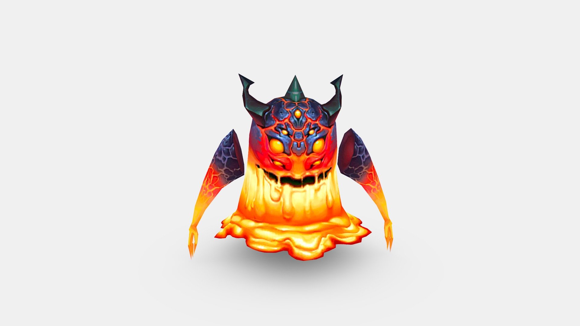 Cartoon lava monster - Fire demon - fire devil - Cartoon lava monster - Fire demon - fire devil - Buy Royalty Free 3D model by ler_cartoon (@lerrrrr) 3d model