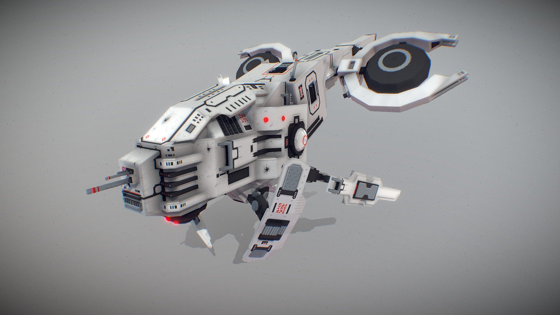 This drone driven by an ancient and powerful AI now compete in extremes races around the galaxy.

Its many scars shows how reckless yet durable this hovercraft is.



Made with Blockbench - Space drone - 3D model by Ony 3d model