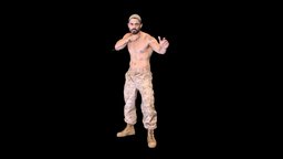 Male Scan body, muscle, fitness, bodyscan, engine, anatomical, weapon, knife, photogrammetry, asset, model, man, human, male, blade, person, noai, human-engine