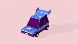 Cartoon Low Poly Race Car wheel, toon, toy, road, gamedesign, isometric, racecar, illustration, unity3d, low-poly, game, vehicle, lowpoly, car, city, cinema4d, sport, c4d, race