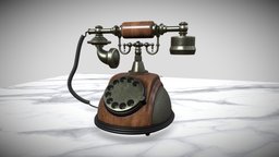 Retro rotary phone phone, phones, rotary, oldphone, rotary-dial, rotaryphone, rotary-phone
