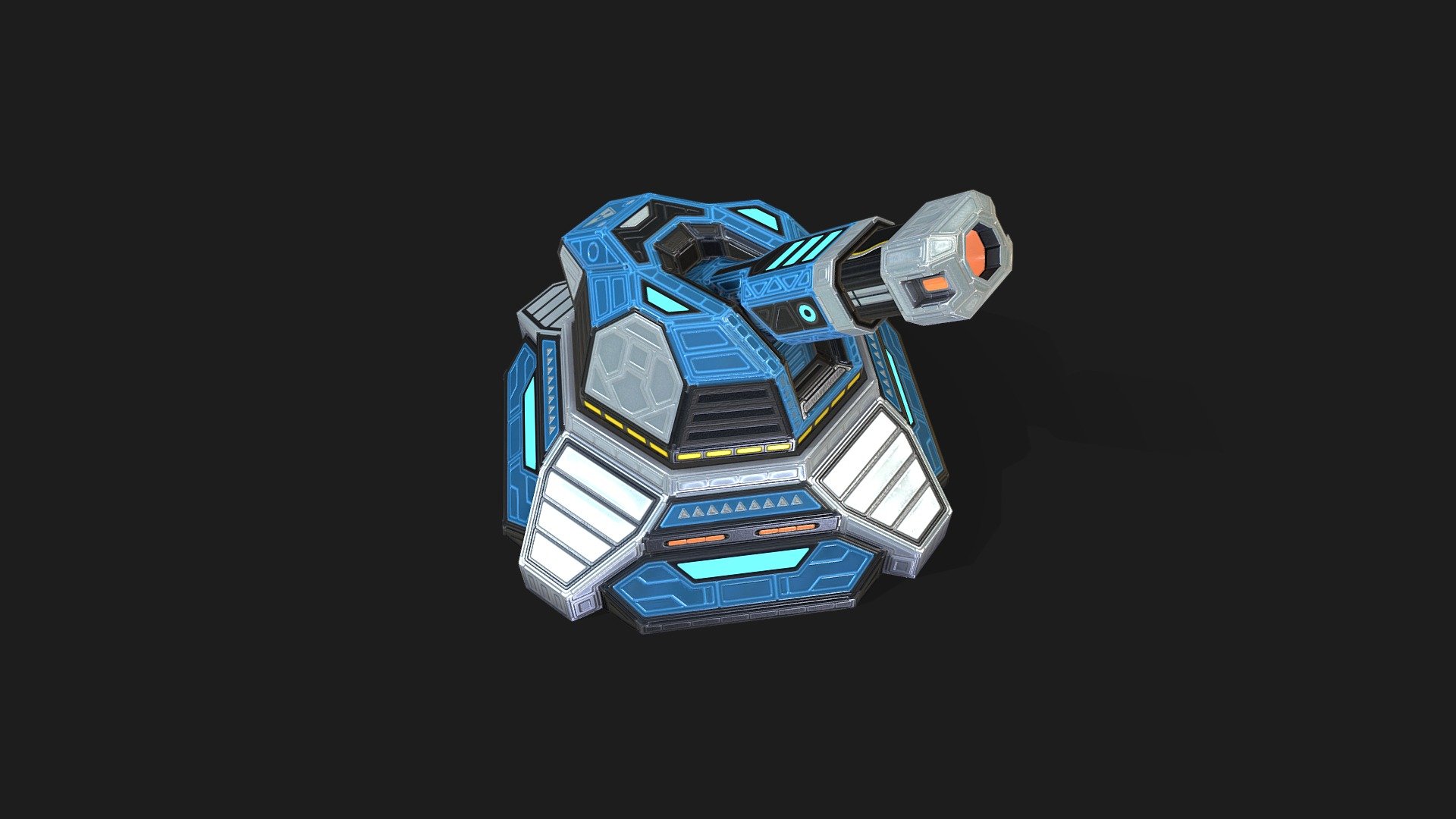 This unit was made for xWar RTS game projet. This one is strong and has a mid range plasma cannon 3d model
