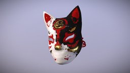 Kitsune Mask mask, kitsune, substancepainter, substance, blender, anime, japness