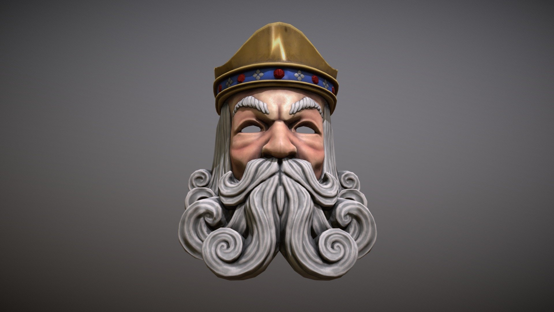 3d model for game - King's Mask - 3D model by Grigorii Ischenko (@grigoriyarx) 3d model