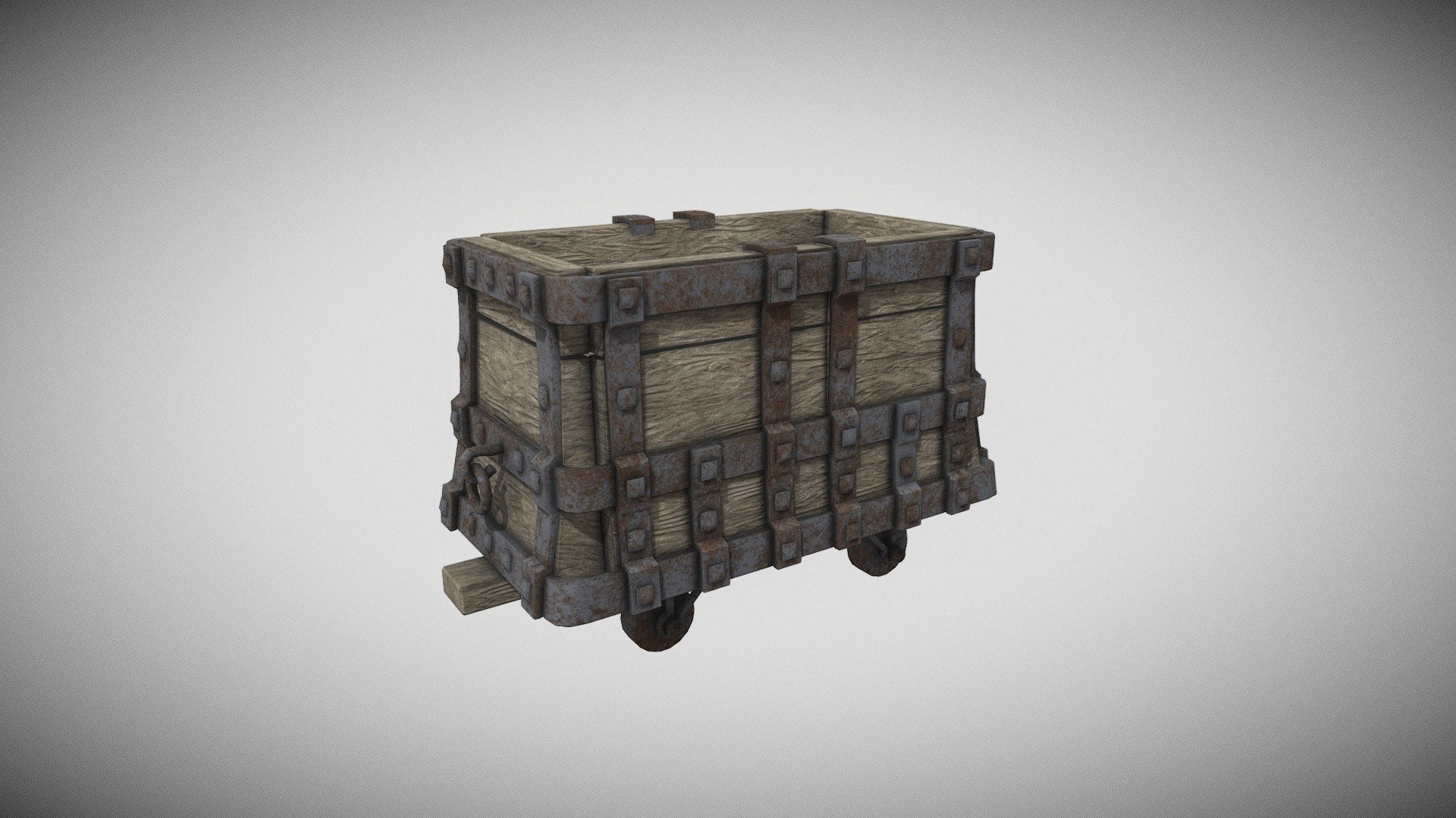 A large prop for your medieval or fantasy scenerios - Medieval Mine Cart - Download Free 3D model by BartoszWWW 3d model