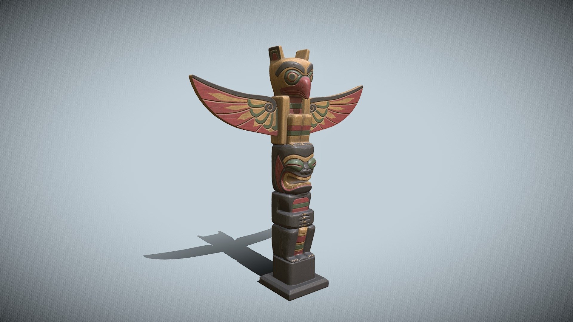 Totem Pole - 3D model by Stan (@Stas_SayHallo) 3d model