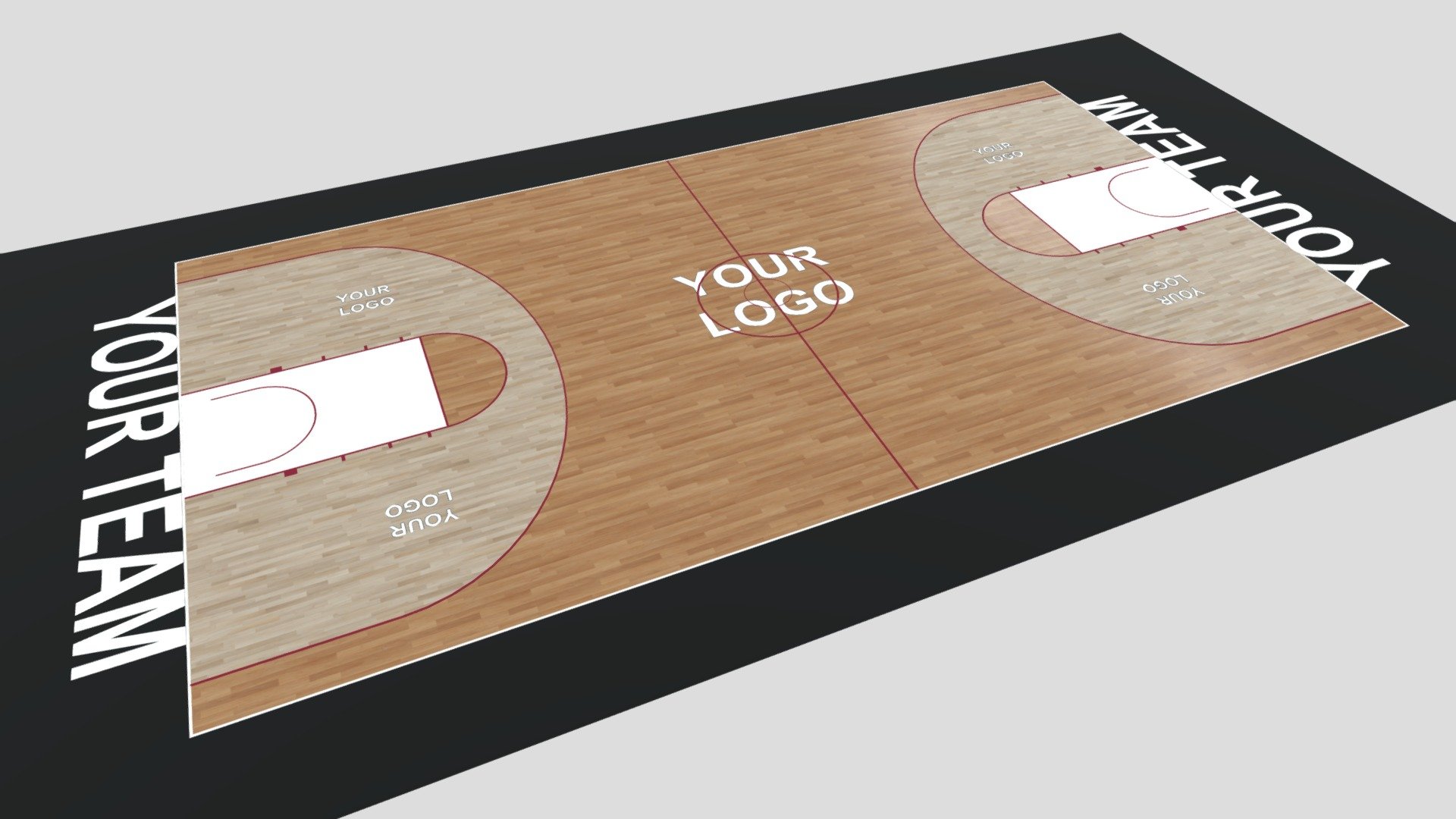 College Basketball Court Setup - Court - Buy Royalty Free 3D model by studio lab (@leonlabyk) 3d model