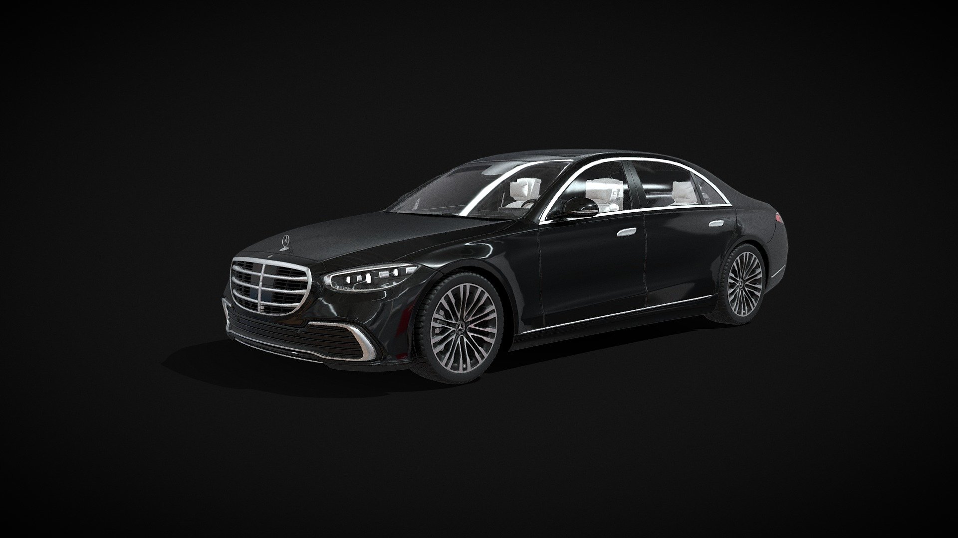 This is a Model of the Mercedes S-Class with full interior 3d model