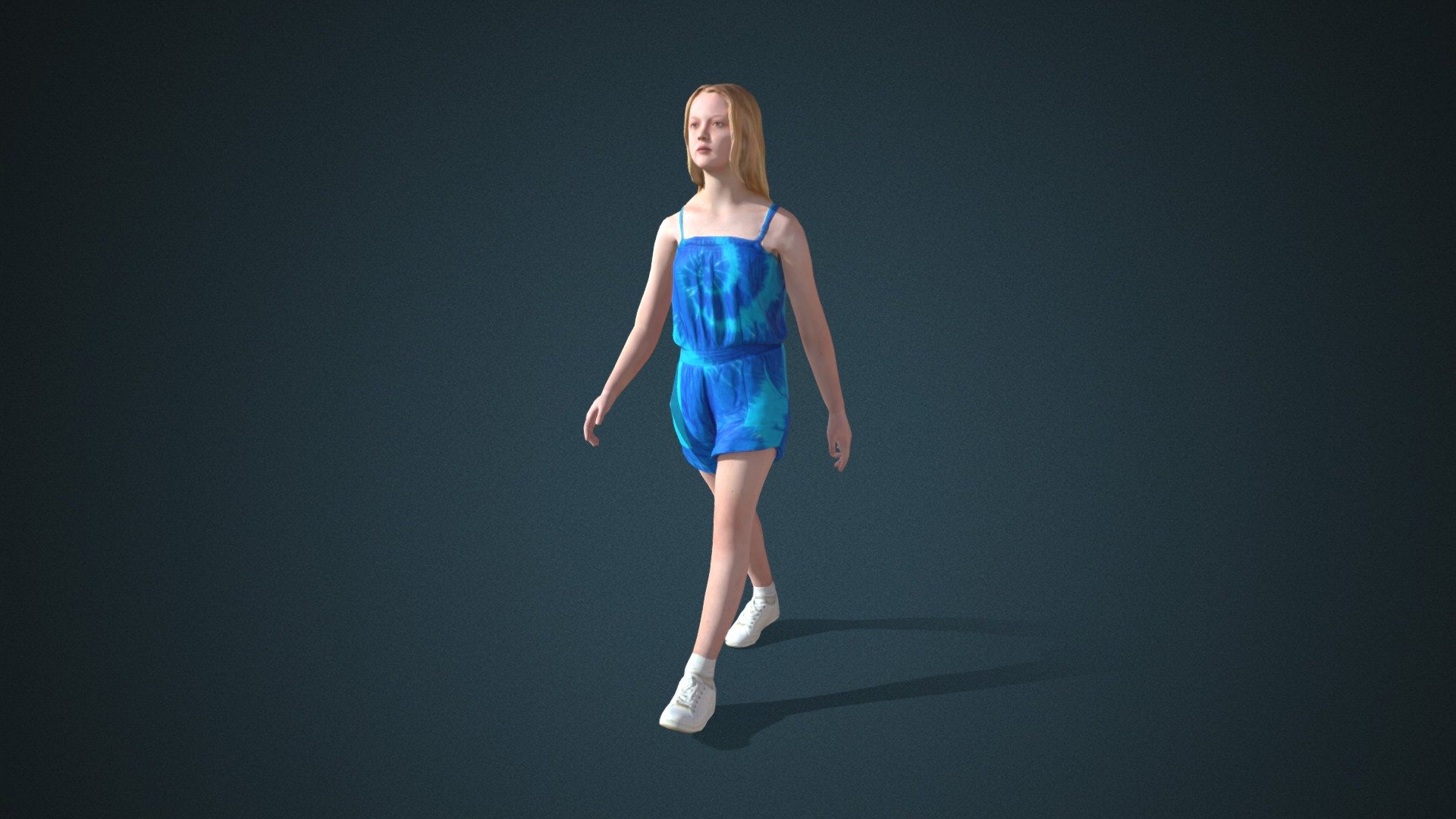Do you like this model?  Free Download more models, motions and auto rigging tool AccuRIG (Value: $150+) on ActorCore
 

This model includes 2 mocap animations: Modern_F_Idle,Modern_F_Walk
Design for high-performance crowd animation.

Buy full pack and Save 20%+: Teens Vol.2


SPECIFICATIONS

✔ Geometry : 7K~10K Quads, one mesh

✔ Material : One material with changeable colors.

✔ Texture Resolution : 4K

✔ Shader : PBR, Diffuse, Normal, Roughness, Metallic, Opacity

✔ Rigged : Facial and Body (shoulders, fingers, toes, eyeballs, jaw)

✔ Blendshape : 122 for facial expressions and lipsync

✔ Compatible with iClone AccuLips, Facial ExPlus, and traditional lip-sync.


About Reallusion ActorCore

ActorCore offers the highest quality 3D asset libraries for mocap motions and animated 3D humans for crowd rendering 3d model