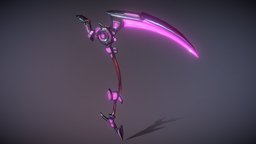 Glam Reaper Scythe reaper, pink, scythe, neon, grim, weapon, sci-fi