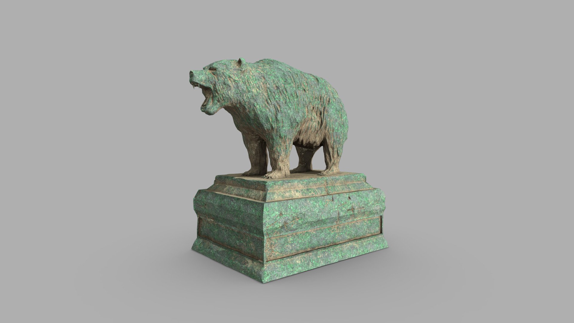 Bear Statue Low Poly

Topology: Tris

Polygon count: 15019

Vertices count: 7500

Textures: Diffuse, Normal, Specular, Glossiness, Curvature, Height, Ambient Occlusion ( all in 4k resolution)

UV mapped with non-overlapping

All files are zipped in one folder. Contains 3 file formats obj, blend &amp; fbx

Useful for games, renders and other graphical projects 3d model