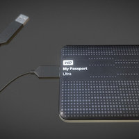 External HDD With USB Cable Rigged WD Version usb, external, hdd, cable, wd, blender3d, animation, animated, rigged