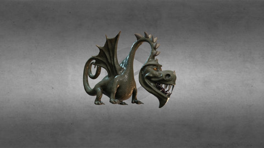 Cartoon Dragon  Animated dragon using Blender.  Buy a model with the rig and animation can be here:  -link removed-  Free download high poly model here:  -link removed- - Cartoon Dragon - 3D model by evilvoland 3d model