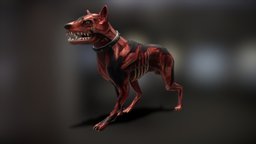 3DRT rpg, dog, pet, indie, meat, realtime, hound, hell, mutant, undead, gamedev, resident, doggy, pup, butcher, satan, canine, rpggame, game, lowpoly, low, poly, monster, animated, horror, gameready, evil, zombie, cerber, living-dead