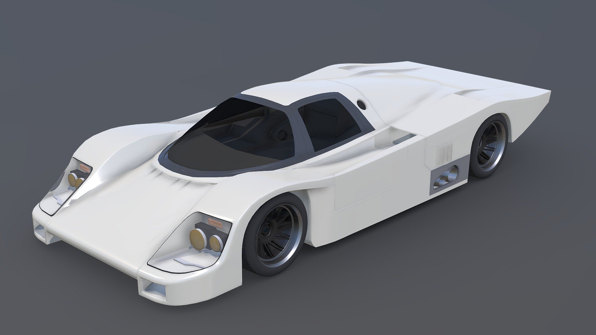Generic low-poly mid 80's Group C racing car based on Porsche 962 ready to be used in game. As a fan of Lemans racing I decided to make something lemans related 3d model