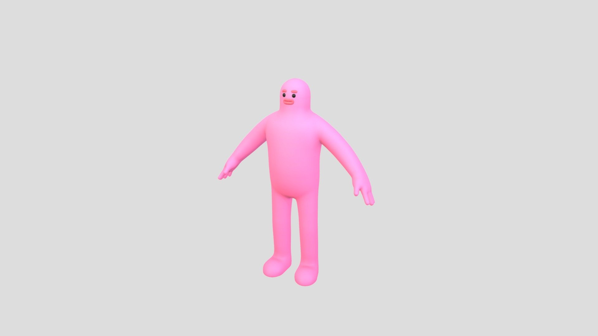 Pink Man Character 3d model.      
    


File Format      
 
- 3ds max 2023  
 
- FBX  
 
- OBJ  
    


Clean topology    

No Rig                          

Non-overlapping unwrapped UVs        
 


PNG texture               

2048x2048                


- Base Color                        

- Roughness                         



2,868 polygons                          

2,914 vertexs                          
 - Character218 Pink Man - Buy Royalty Free 3D model by BaluCG 3d model
