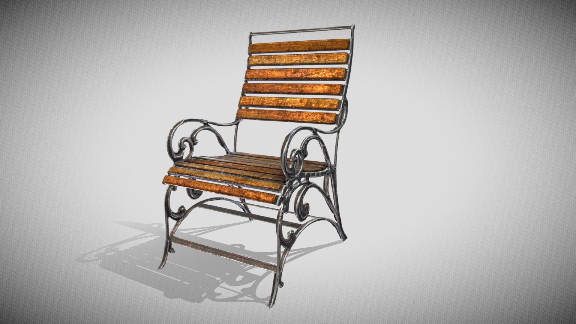 One Material PBR Metalness 4k (png) - Iron Chair - Sediola - Buy Royalty Free 3D model by Francesco Coldesina (@topfrank2013) 3d model