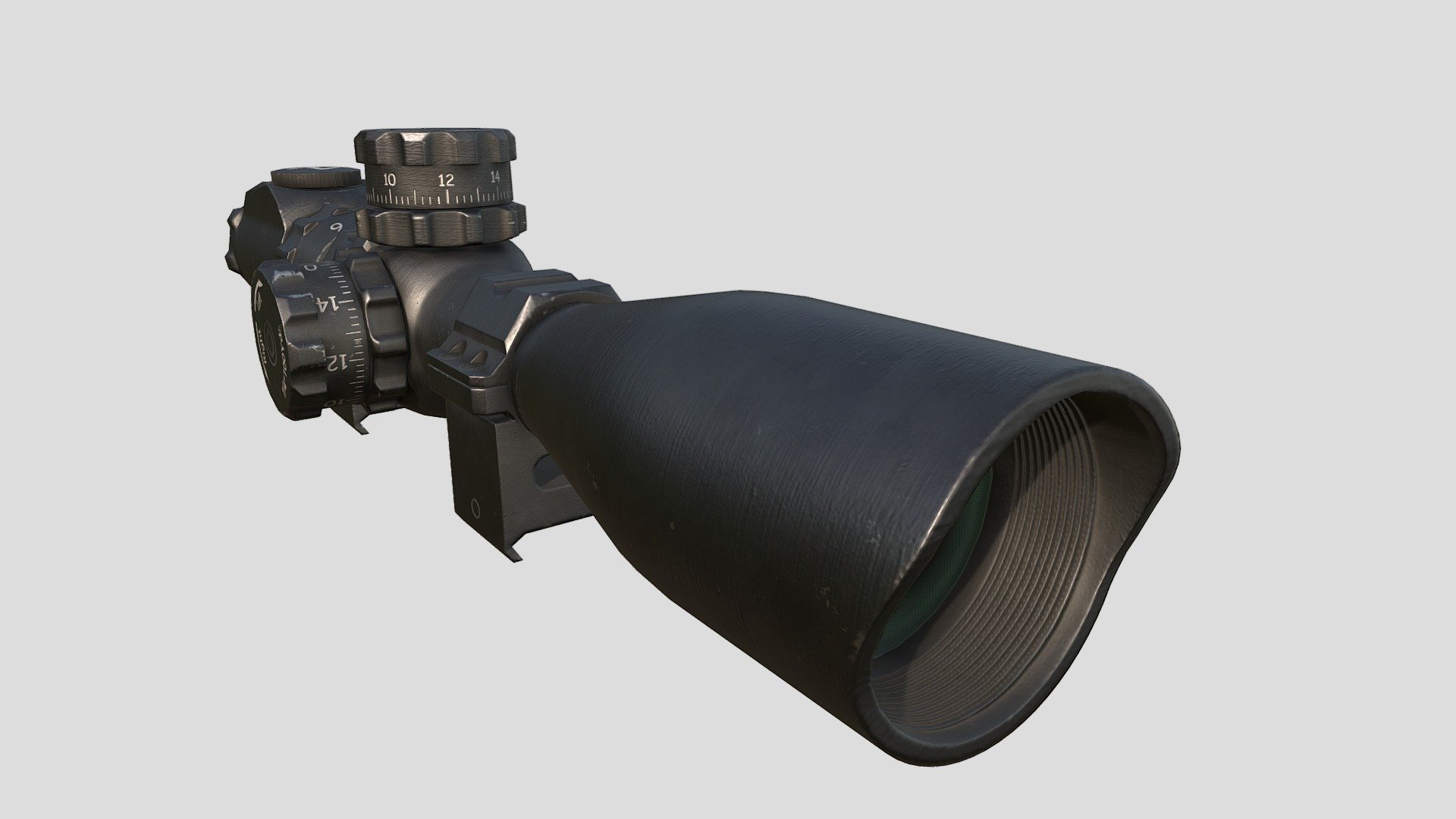 4K texture, Military sight, compatible with picatinny rail, Parts can be movable, The object has no holes - Sniper scope - Download Free 3D model by Arbuzz747 3d model