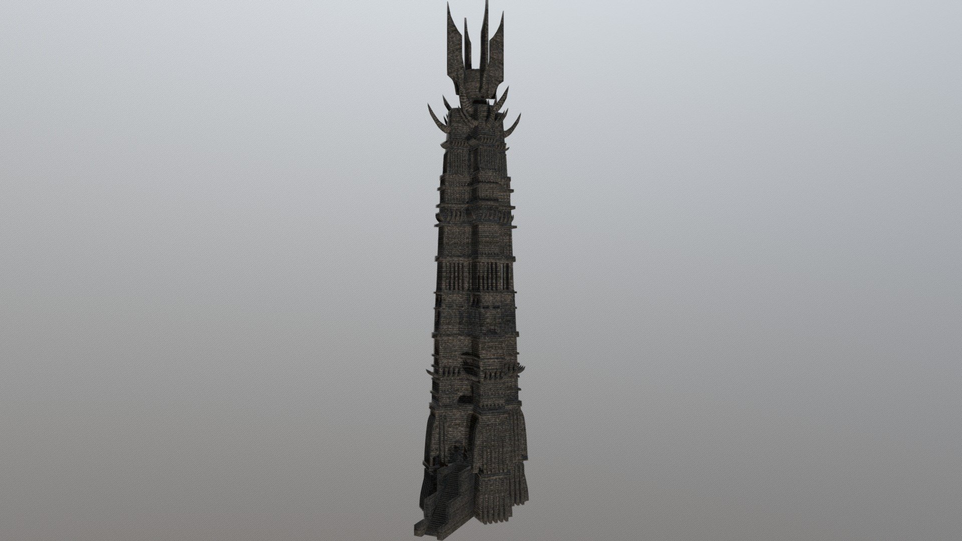 Isengard's Tower, created using only Blender - Isengard - Download Free 3D model by Andremo 3d model
