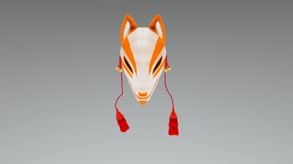 Kitsune Mask - 3D model by me (@ckyeli) 3d model