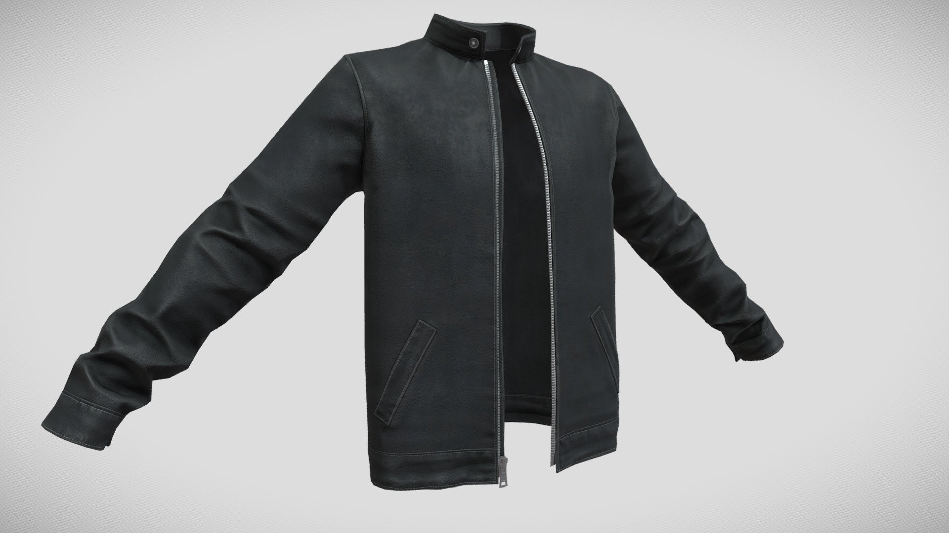 A leather Jacket ready to use for your characters, modify the shape in your chosen 3D application. 
* Optimised Topology 
*  PBR Textures in 4096 x 4096 
*  Realistic Texturing * Curvature, AO and ID Maps also included. 
*  Normal Map in Open GL - Jacket - Game-Ready - Buy Royalty Free 3D model by POLYTRICITY (@PolytricityLtd) 3d model