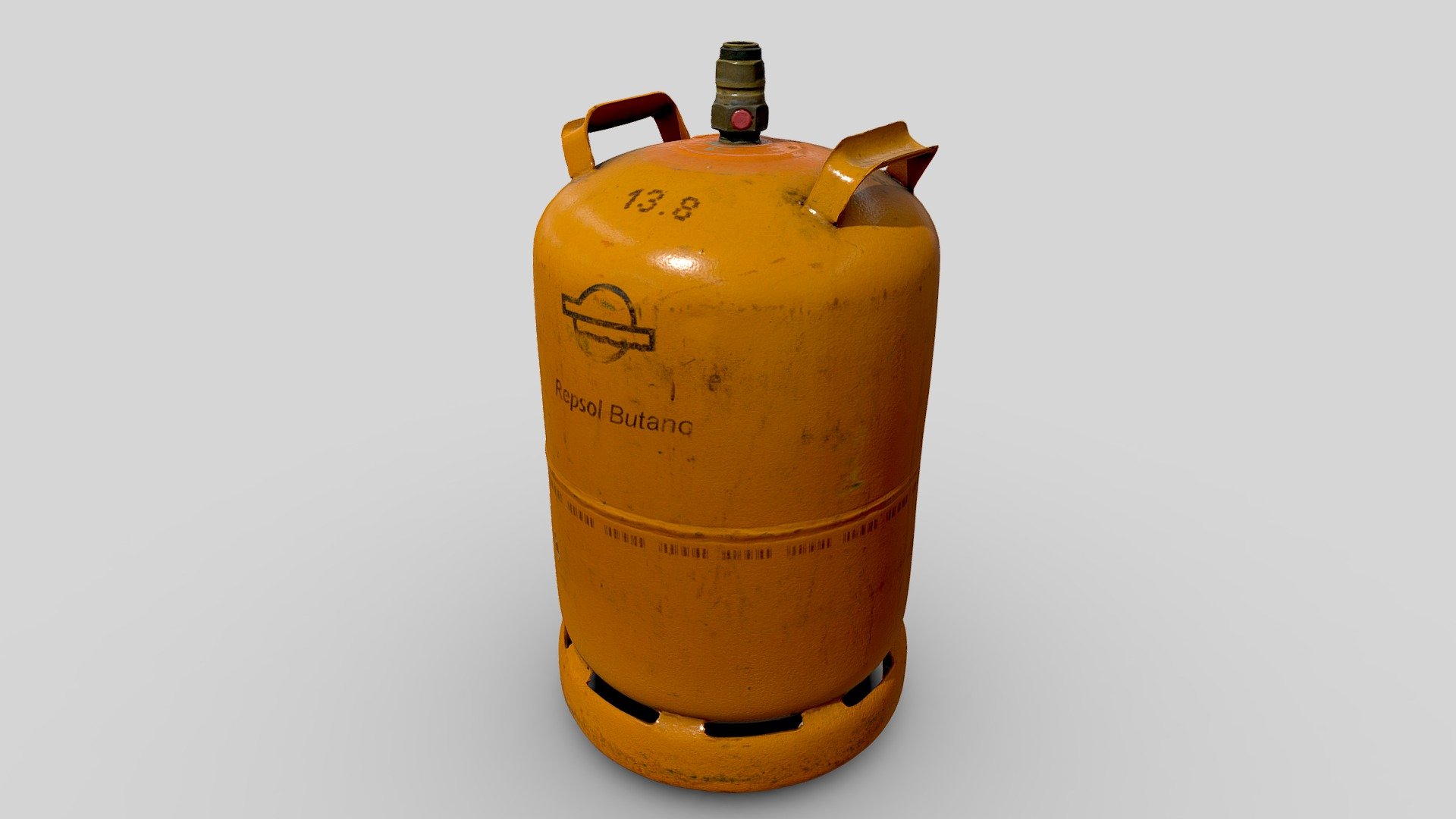 It is optimized in 3 different versions of polygons (between 20K-83K-332K) and it includes normal, ambient &amp; occlusion and cavity maps.
Butane gas cylinder used for cooking.

&ldquo;La bombona o botella de butano