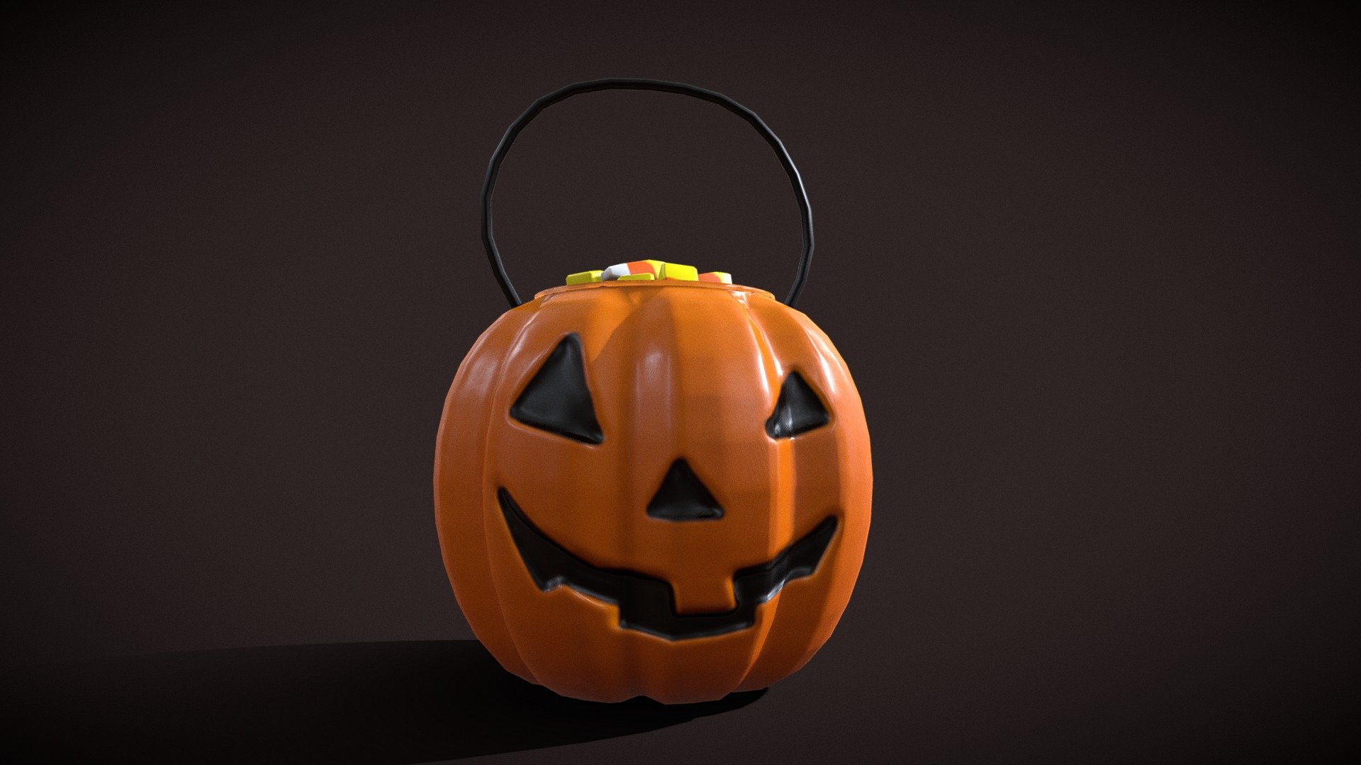 Pumpkin_Candy_Pail pbr texture 4k - Pumpkin_Candy_Pail - Buy Royalty Free 3D model by GetDeadEntertainment 3d model