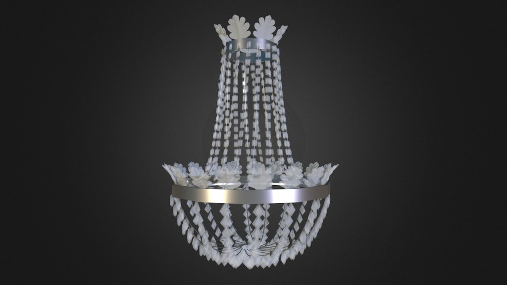 My first attempt to modeling a chandelier for Great Gatsby curtain scene 3d model