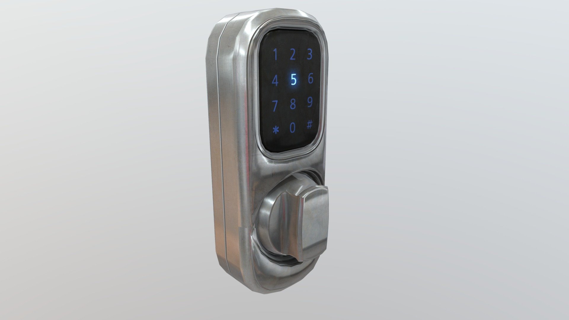 3D Lock
The pack has highly detailed lock ready for use in your project. Just drag and drop prefabs into your scene and achieve beautiful results in no time. Available formats FBX, 3DS Max 2017



We are here to empower the creators. Please contact us via the [Contact US](https://aaanimators.com/#contact-area) page if you are having issues with our assets. 




The following document provides a highly detailed description of the asset:
[READ ME]()




**Mesh complexities:**


Lock_01 806 verts; 1210 tris



Includes 1 set of textures with 3 materials:



● Diffuse

● Normal

● Specular - Smart Electronic Door Lock 01 - Buy Royalty Free 3D model by aaanimators 3d model