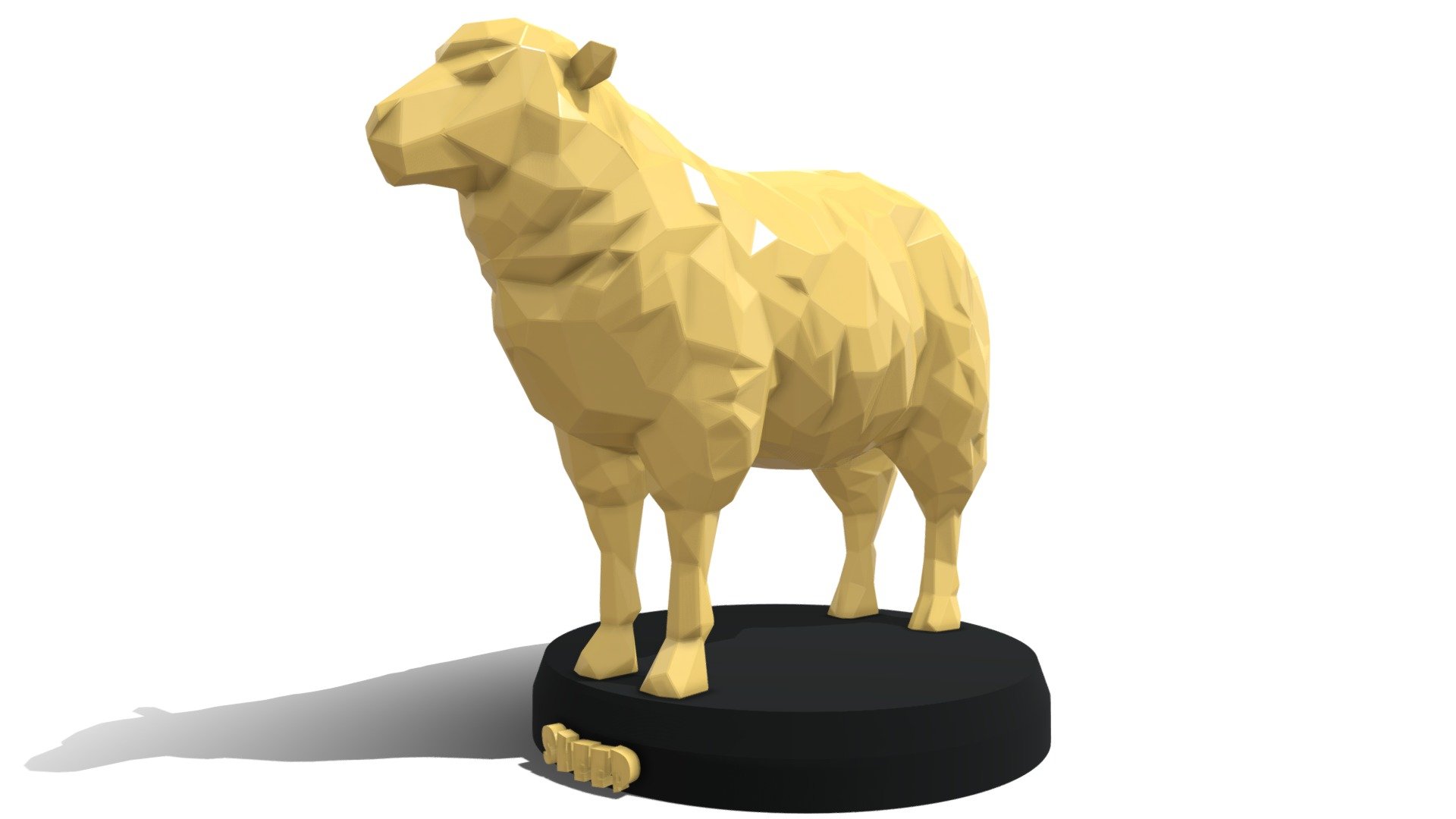 Polygonal 3D Model with Parametric modeling with gold material, make it recommend for :




Basic modeling 

Rigging 

sculpting 

Become Statue

Decorate

3D Print File

Toy

Have fun  :) - Poly Sheep - Buy Royalty Free 3D model by Puppy3D 3d model