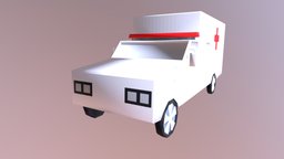 Ambulance ambulance, ambulancia, veiculo, low-poly, vehicle