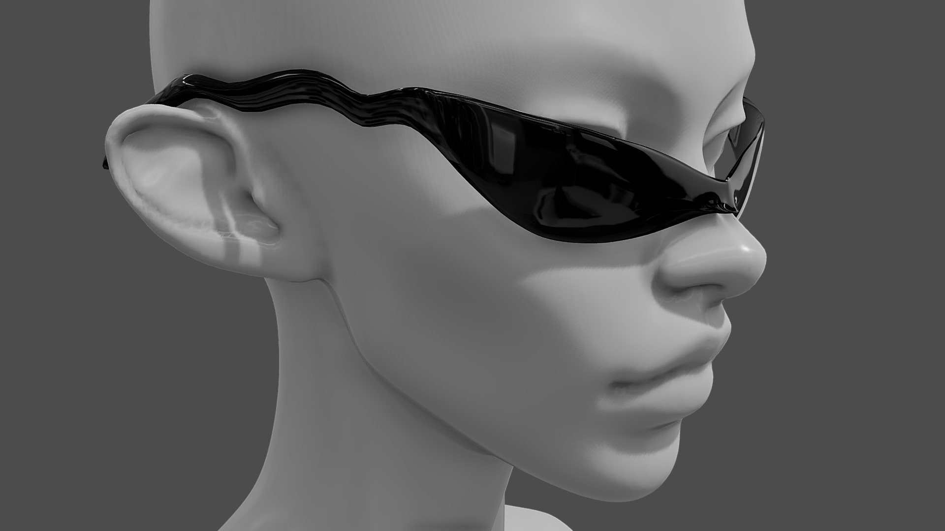 office siren sunglasses - Slim sunglasses / wrap around - Buy Royalty Free 3D model by 4145K4N 3d model