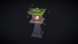 Stone Lantern lantern, ancient, mold, stone, japanese, yukimi