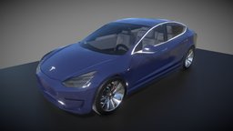 Tesla Model 3 tesla, 3, carla, substancepainter, substance, painter, maya, model, car