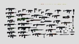 Low poly Colored Liberator gun pack low-poly-model, low-poly, blender, blender3d, gun, guns, gunpack, gunpacks