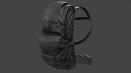 Tactical Backpack school, camping, combat, backpack, tactical, travelling, pbr, low, poly, female, male