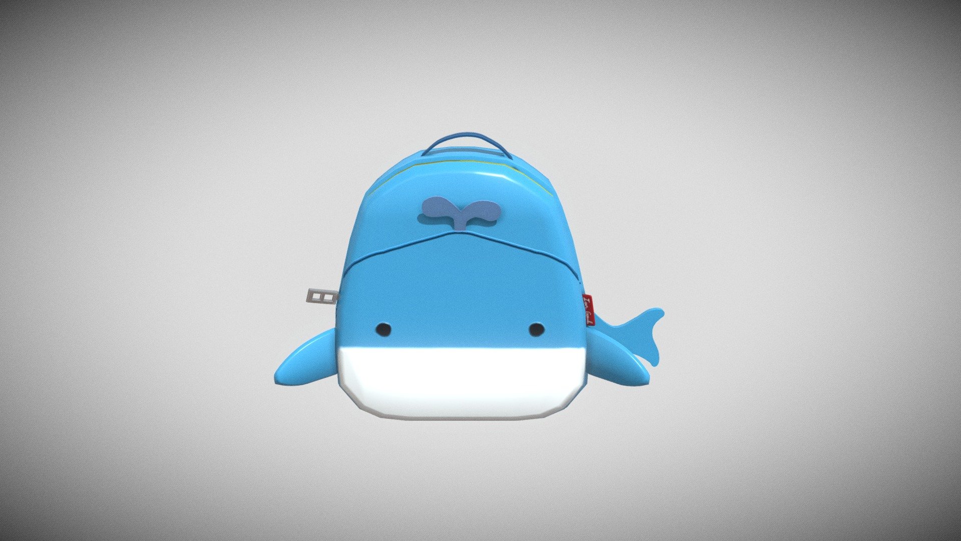 A common whale backpack for kids 3d model