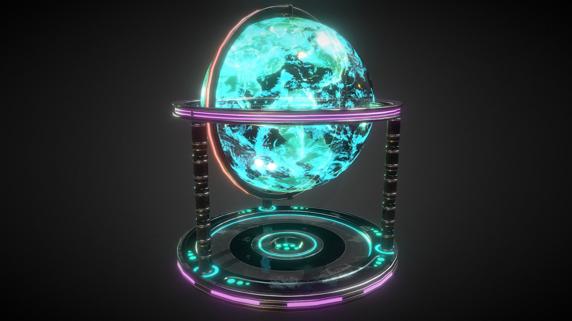 Modeled and unwrapped by Dark-Minaz.  Textured by HH3D.

Based on &ldquo;Globe (Texturing Contest)
